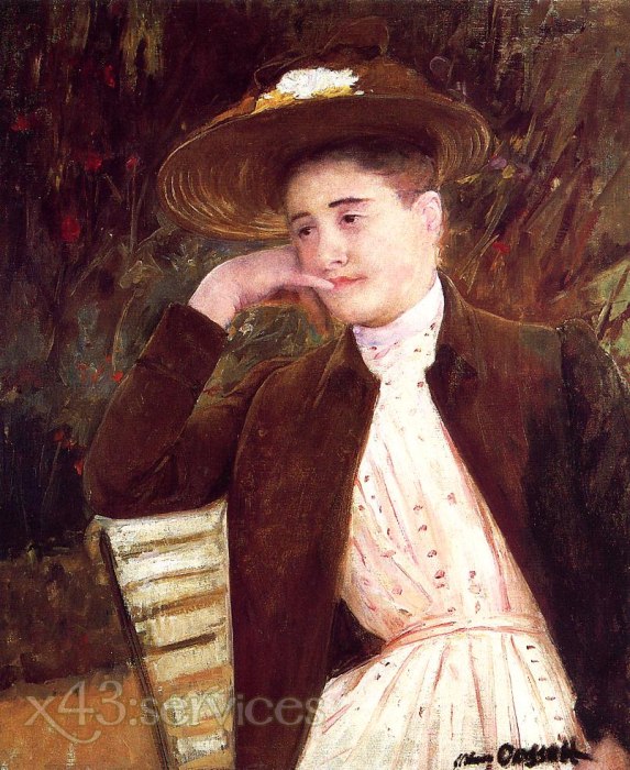 Mary Cassatt - Celeste mit einem braunen Hut - Celeste in a Brown Hat